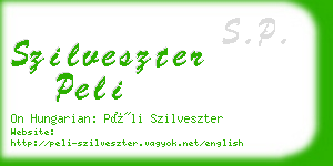 szilveszter peli business card